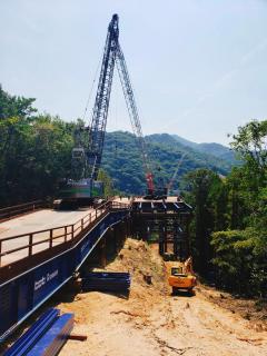 安芸バイパス熊野川高架橋工事用道路工事